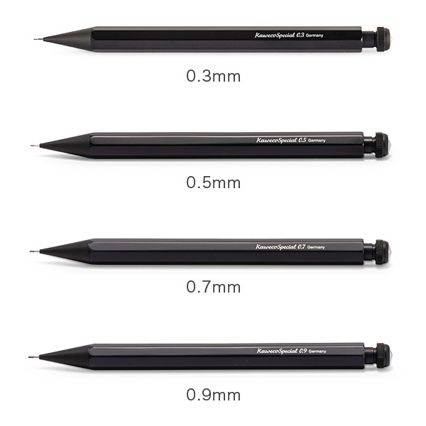 カヴェコペンシルスペシャル0.3mm✖️ペンテルオレンズネロ0.5mm カヴェコ Kaweco シャーペン スペシャル ペンシル 0.3mm 0.5mm 0.7mm