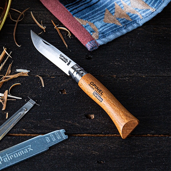 ���ԥͥ� Opinel �����ȥɥ��ʥ��� No.7 �����ܥ󥹥����� 8cm �ޤꤿ���ߥʥ��� 113070 N��07 carbone (N��7VRN) ������ ����� �л� ��