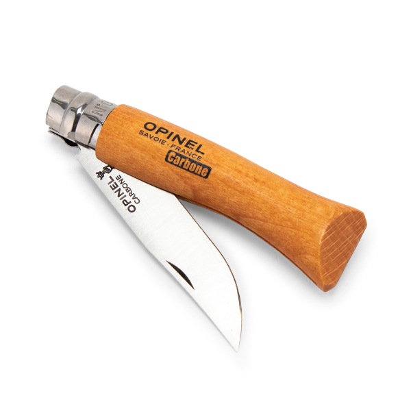 ���ԥͥ� Opinel �����ȥɥ��ʥ��� No.7 �����ܥ󥹥����� 8cm �ޤꤿ���ߥʥ��� 113070 N��07 carbone (N��7VRN) ������ ����� �л� ��