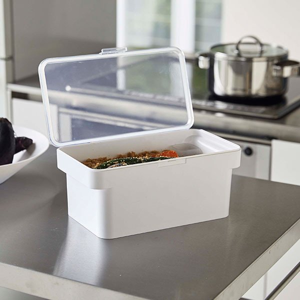 密閉ぬか漬けケース 水取り器付 ぬか漬け容器 tower タワー 山崎実業