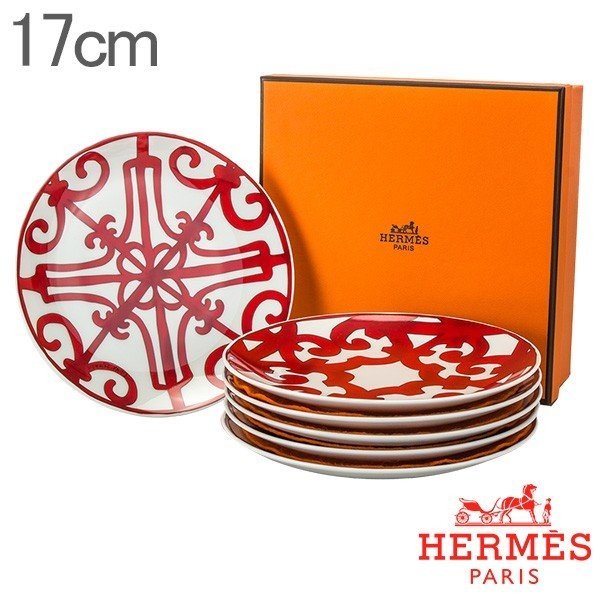 未使用 エルメス HERMES プレート ホワイト リズム スクエア