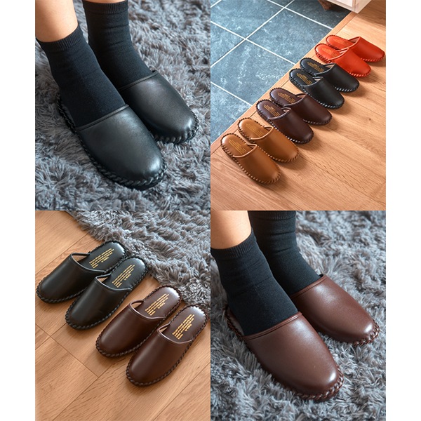 �����󥯥� WINCL �쥶������å� Leather Slippers ���Ĥ������� 22.5��26.5cm �ܳץ���å� ���ƥ��� �롼�ॷ�塼�� ������������� ������ ���ե��� ��� ��ǥ����� ����ץ�ǥ����� £��ʪ ���ե� ��