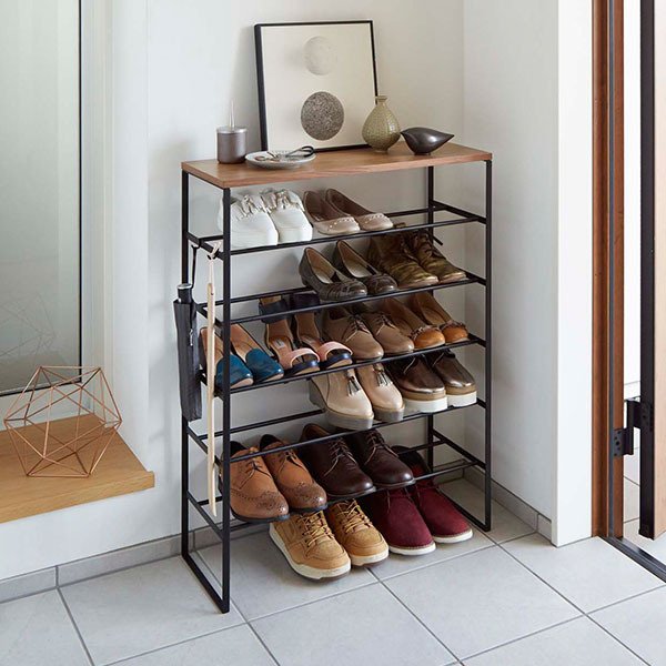 シューズラック 天板付きシューズラック 6段 tower タワー 山崎実業