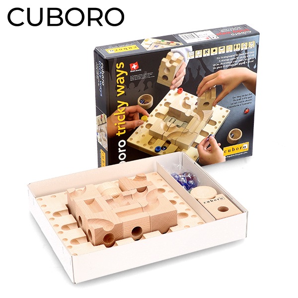 【木製・基尺5cm】Cuboro Tricky Ways キュボロ CUBORO トリッキーウェイ Tricky Ways ボードゲーム 知育玩具