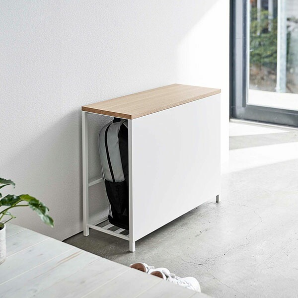 山崎実業 玄関 ベンチ 収納付き玄関ベンチ タワー tower 山崎実業 タワーシリーズ 収納 収納