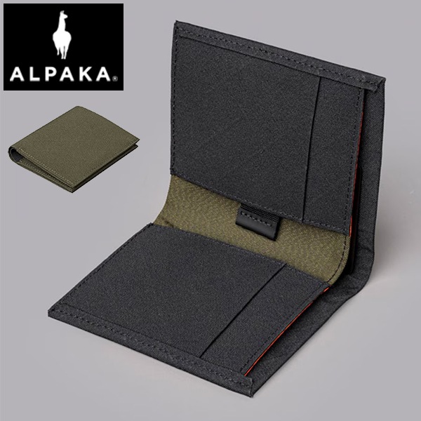 ����ѥ� ALPAKA ARK BIFOLD CASH WALLET AXOGRID ����ޤ���� �ޤꤿ���ߺ��� ������ �����ɼ�Ǽ �����ݥ��å��դ� ����ѥ��ȥ�˥��å��� ����Ū ��Ǽ �ɿ��� �ѵ��� ���� ������� ��