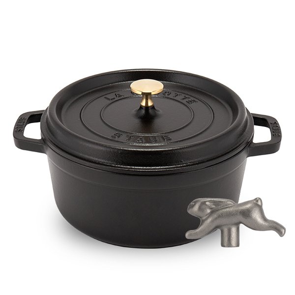 【美品】ストウブ 鍋 Staub ピコ・ココット ラウンド 24cm 両手鍋 黒 ストウブ 鍋 Staub ピコ・ココット ラウンド 24cm 両手鍋 +