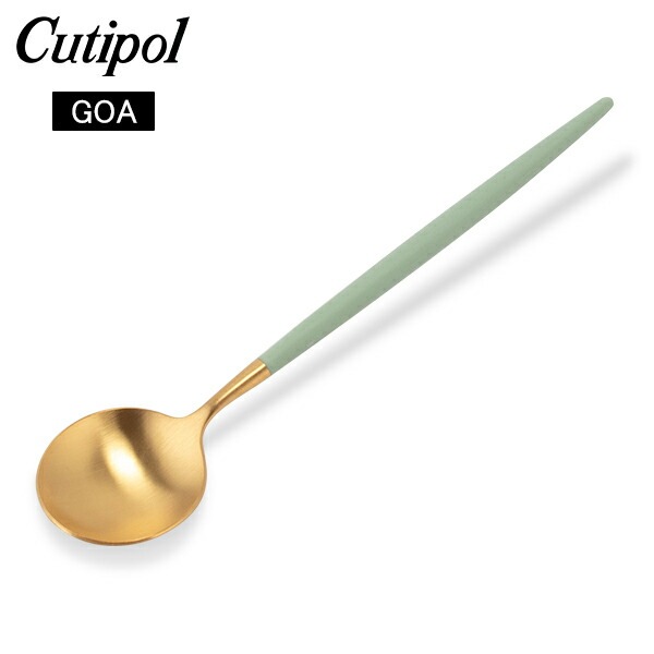 �����ݡ��� Cutipol GOA ���� �ǥ����ȥ��ס��� ����ɥ�ߥ������ Dessert spoon Celadon Gold ���ƥ�쥹 ���ȥ�꡼ ��