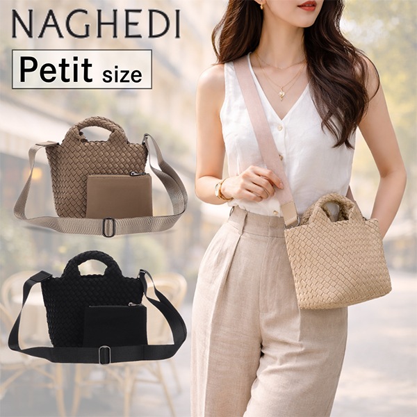 �ʥ��ǥ� NAGHEDI �ȡ��ȥХå� ��ǥ����� �Хå� Petit������ ����ȥС��� SN03011LD St. Barths Petit Tote Solid �ץ� ���������Хå� ���ݤ� �������Хå� �ϥ�ɥХå� �� ��å��� ���� �ץ쥼���