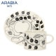 Arabia ����ӥ� �̲�����֥�å��ѥ�ƥ��å��ʥ֥�å� �ѥ�ƥ��å� �֥�ѥ�� 64 1180 ���å�&���������ʻ��˥��å� 0.28L Cup & 16.5cm Saucer Set ������ ��