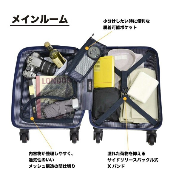 良品 FREQUENTER クラムアドバンス キャリーケース 23L カギ付き 良品 FREQUENTER クラムアドバンス キャリーケース 23L カギ付き