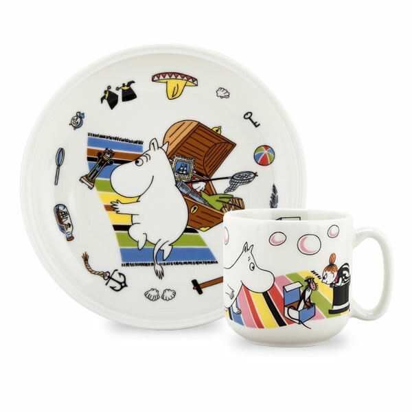 アラビア　ムーミン 食器セット プレートとマグカップ　　オペラ　新品 アラビア ムーミン 食器セット プレートとマグカップ オペラ 新品