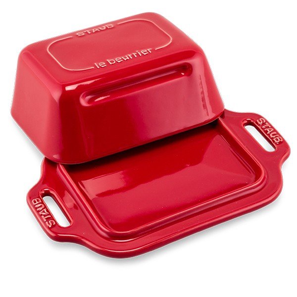 バターキーパー バターボックス 正方形 透明ガラス 蓋付き 家庭や台所