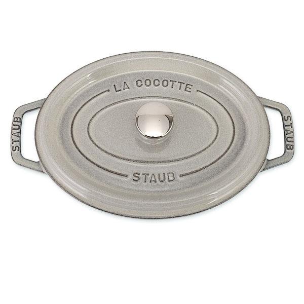 美品】Staub ストウブ ピコ・ココ ットオーバル鍋 23cm グレー