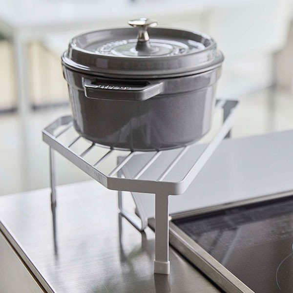 排気口カバー上コンロコーナーラック タワー tower 山崎実業