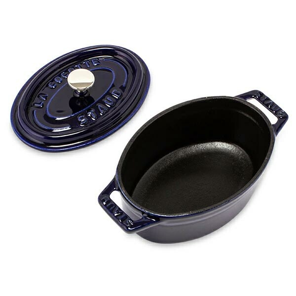 訳あり】 ストウブ 鍋 Staub ピコ・ココット オーバル 11cm ダーク