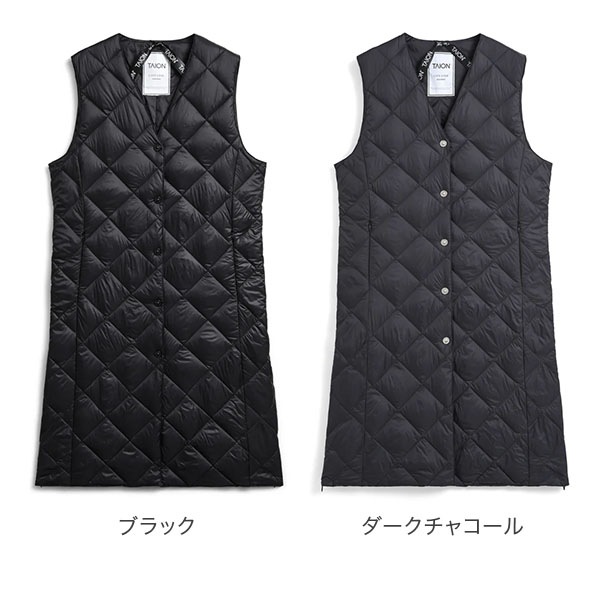 �������� TAION ���ƥ� ���󥰥� ���󥰥����󥸥� ��ǥ����� TAION-W003CI-LONG V�ͥå� ������٥��� ����ʡ������� ������ ������ ���� �ݲ��� ������ ����ѥ��� V NECK LONG DOWN GILET ��