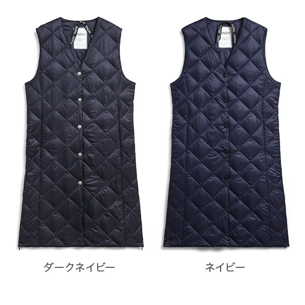 �������� TAION ���ƥ� ���󥰥� ���󥰥����󥸥� ��ǥ����� TAION-W003CI-LONG V�ͥå� ������٥��� ����ʡ������� ������ ������ ���� �ݲ��� ������ ����ѥ��� V NECK LONG DOWN GILET ��