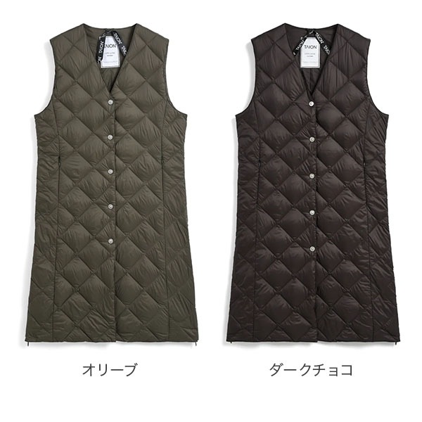 �������� TAION ���ƥ� ���󥰥� ���󥰥����󥸥� ��ǥ����� TAION-W003CI-LONG V�ͥå� ������٥��� ����ʡ������� ������ ������ ���� �ݲ��� ������ ����ѥ��� V NECK LONG DOWN GILET ��