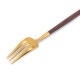 ݡ Cutipol GOA  ڥȥ꡼ե ֥饦ߥ Pastry fork Brown Gold ƥ쥹 ȥ꡼ 