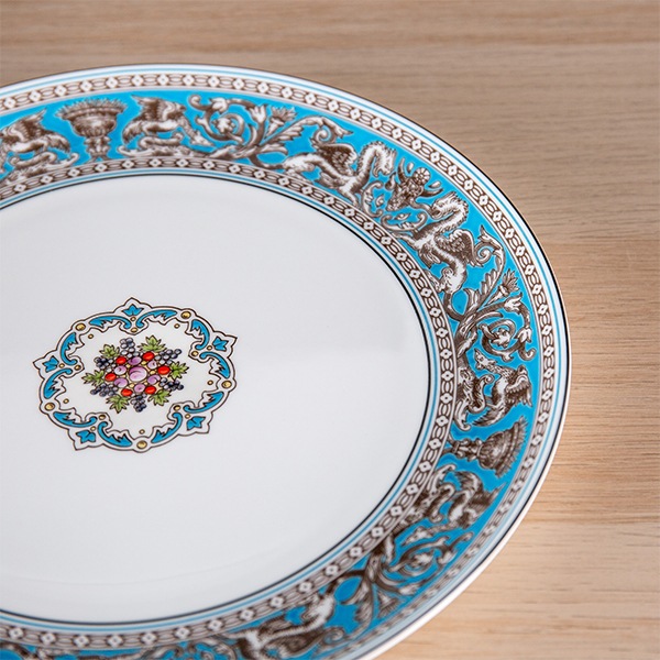 �����å����å� WEDGWOOD �����ץץ졼�� �ե����ƥ����󥿡������� ���� �� �绮 ���� �ݻ� �ץ졼�� ���å��� ������� �֥��� 40032770 Florentine Turquoise COUPED PLATE ��