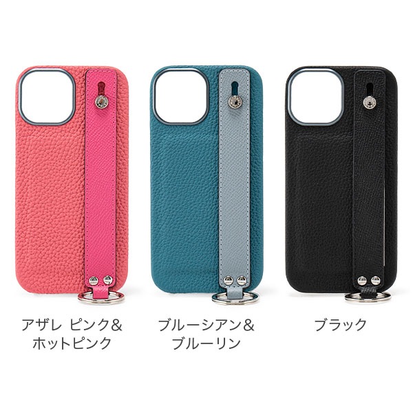 �ܥʥ٥����� BONAVENTURA iPhone15 �ϥ�ɥ��դ��Хå����С������� Back Cover Case with handle �쥶�� �Υӥ�쥶�� �ܳ� ���奱���� ���ޥۥ������� �����ե��󥱡����� �ܳ� ������� ����ץ� ��