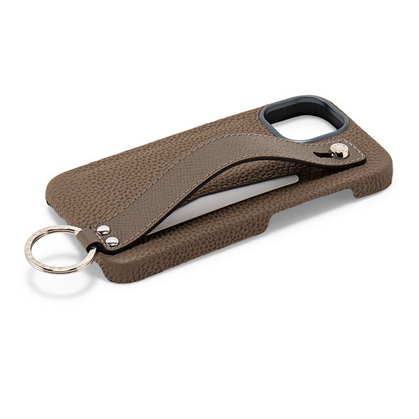�ܥʥ٥����� BONAVENTURA iPhone15 �ϥ�ɥ��դ��Хå����С������� Back Cover Case with handle �쥶�� �Υӥ�쥶�� �ܳ� ���奱���� ���ޥۥ������� �����ե��󥱡����� �ܳ� ������� ����ץ� ��
