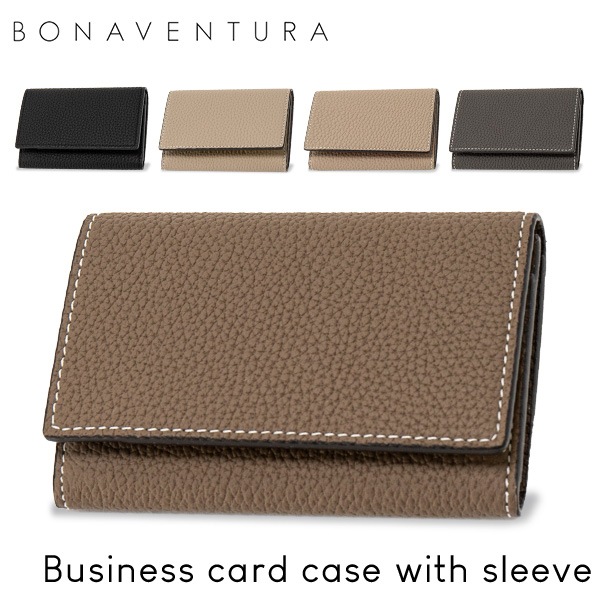 �ܥʥ٥����� BONAVENTURA ���꡼���դ� �ӥ��ͥ������ɥ����� Business card case with sleeve �ܳ� ̾������ ����ץ� ���쥬��� �쥶��̾�ɥ����� ����ù� �����󥯥쥶�� ��ǥ����� ̾�ɥ����� ��