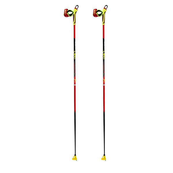 �쥭 LEKI �ݡ��� HRC max FRT ����������ȥ꡼�� ������ �ե꡼����ե� ������ ���� Ĵ���� ���η� ���ȥ�å� ���� ���� 6524000211 Cross Country bright red-neonyellow-carbon structure  ��