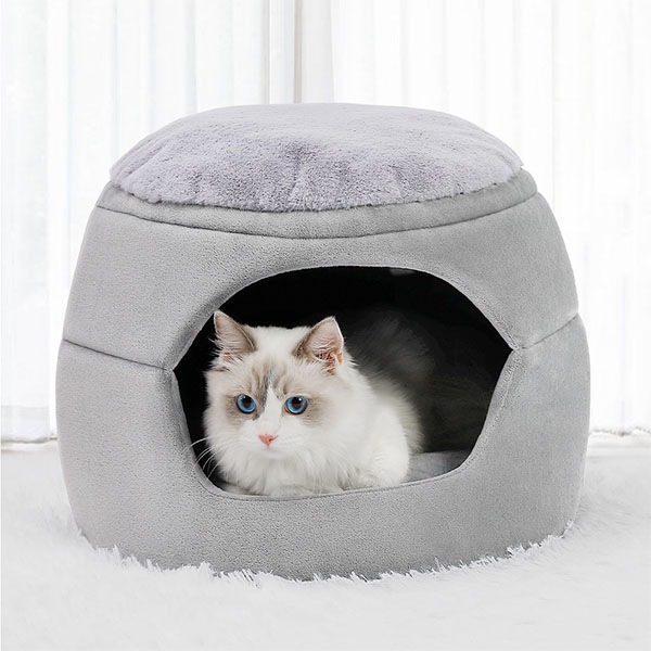 ɡ෿ڥåȥ٥å ڥå  ǭ ڥå դդ դդ ߷ ɡ 졼 CAVE PET BED Gray ڥåȥ٥å Pet Bed 