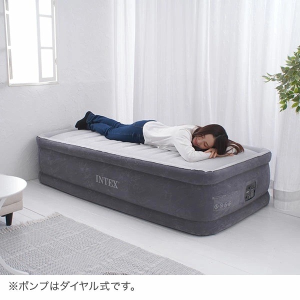 正規販売店】 インテックス INTEX エアーベッド シングル 電動 64411JC