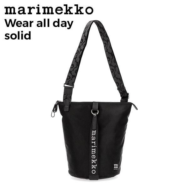 �ޥ��å� Marimekko ���������Хå� Wear all day solid ����å� �Хå� �Ф�ݤ� ���ݤ� �֥�å� ��ǥ����� ����ץ� ������� ��� 091271-009 black ��