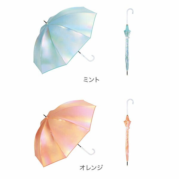 LEONARD レオナール レインボー 虹 花柄 ロゴ 傘 長傘