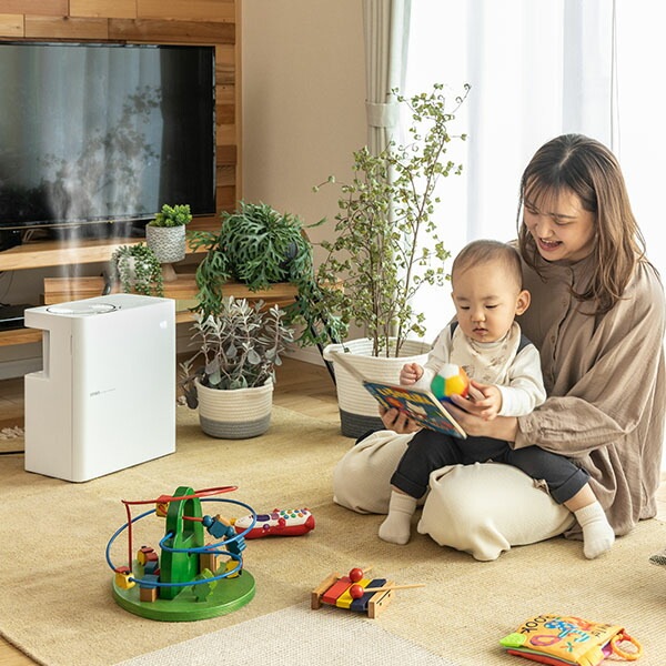 KANAさん専用　スチーム式加湿器 ホワイト Amazon.co.jp : サンカ サーキュレーター 付 パワー スチーム式