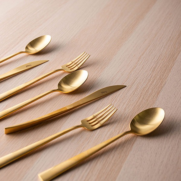 Cutipol �����ݡ��� DUNA GOLD BRUSHED �ǥ�ʥ�����ɥ֥�å���� Dessert knife �ǥ����ȥʥ��� Gold Matt ������ɥޥå� ���ȥ�꡼ 5609881230800 DU06GB ������ ��