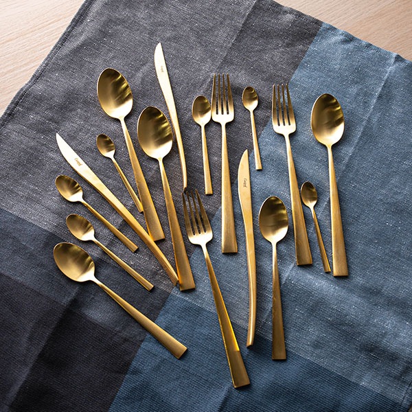 Cutipol �����ݡ��� DUNA GOLD BRUSHED �ǥ�ʥ�����ɥ֥�å���� Dessert knife �ǥ����ȥʥ��� Gold Matt ������ɥޥå� ���ȥ�꡼ 5609881230800 DU06GB ������ ��
