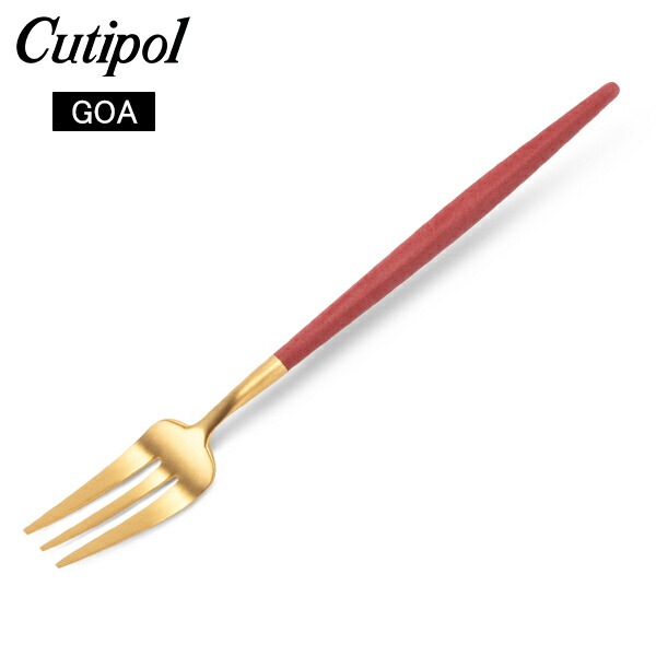 �����ݡ��� Cutipol GOA ���� �ڥ��ȥ꡼�ե����� ��åɡߥ������ Pastry fork Red Gold ���ƥ�쥹 ���ȥ�꡼ ��