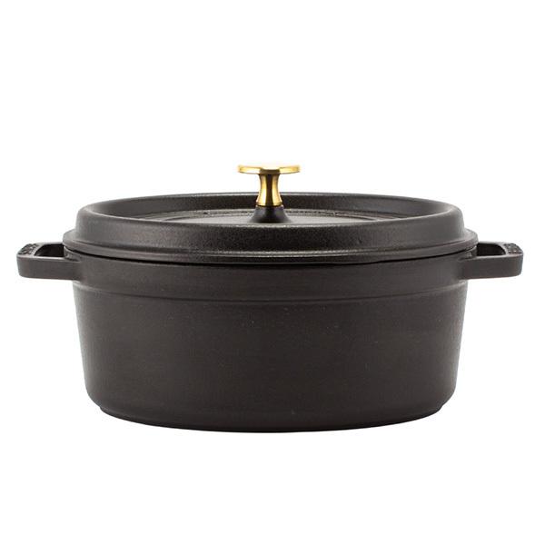 699】ストウブ ピコ ココットオーバル 23cm ホーロー 鍋 STAUB 黒 訳あり】 ストウブ 鍋 Staub ピコ・ココット オーバル 23cm 両手鍋