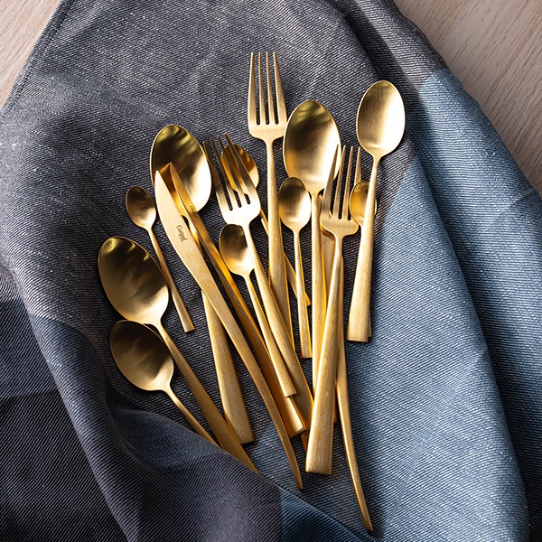 Cutipol �����ݡ��� DUNA GOLD BRUSHED �ǥ�ʥ�����ɥ֥�å���� Coffee spoon �����ҡ����ס��� Gold Matt ������ɥޥå� ���ȥ�꡼ 5609881749128 DU12GB ������ ��