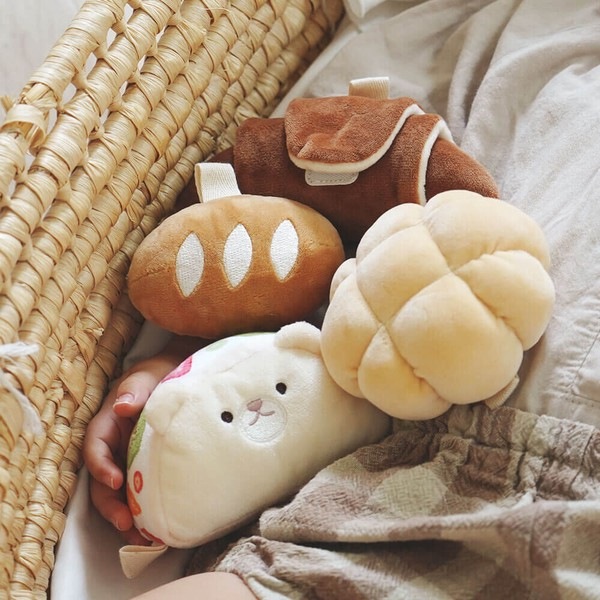 スクイーズ かにぱん 超柔メロンパン バターロール クロワッサン アマノッポ amanoppo もちっとラトル こぐまくんの焼きたてパン 布