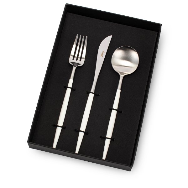 �����ݡ��� Cutipol ���� �ǥ��ʡ�3�����å� �ʥ��ա��ե��������ơ��֥륹�ס��� �ۥ磻�� GOA White 3pcs box Ȣ�դ� �뺧�ˤ� �̲� ��