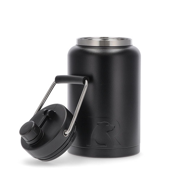 RTIC 水差し ハンドル付き ハーフガロン ホワイトマット 大型ダブル真空断熱ウォーターボトル ステンレススチール魔法瓶 ホット&コールド