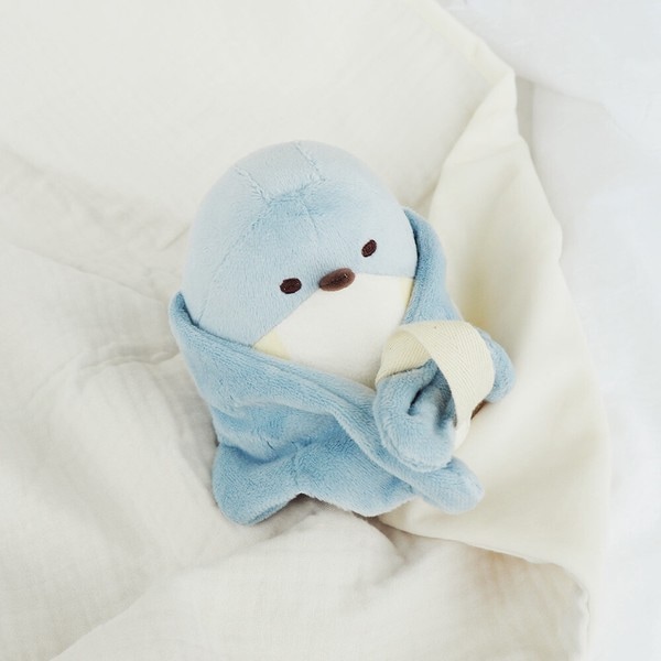アマノッポ amanoppo ぬいけっと ぬいぐるみ＆ブランケットセット 青い