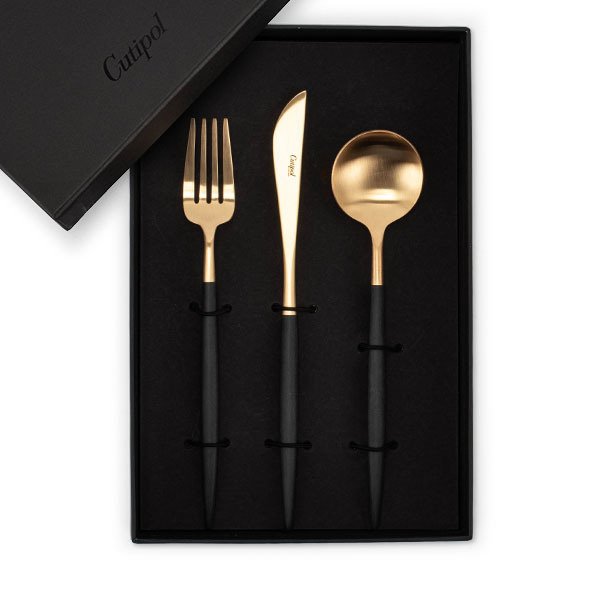 �����ݡ��� Cutipol ���� �ǥ��ʡ�3�����å� �ʥ��ա��ե��������ơ��֥륹�ס��� �֥�å��ߥ������ GOA 3pcs Ȣ�դ� �뺧�ˤ� �̲� ��