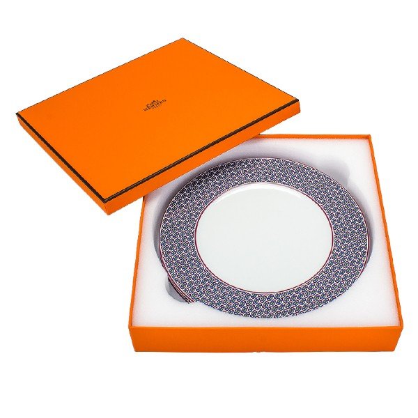 ᥹ Hermes å ǥȥץ졼 ڥ 21.6cm 2祻å TIE SET Dessert Plate ץ졼    