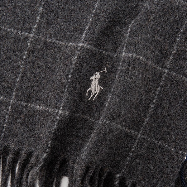 �ݥ� ���ե������ POLO RALPH LAUREN �ޥե顼 ���ȡ��� ��С����֥륦����ɥ��ڡ��� �������� PC0743 reversible windowpane scarf ��� ��ǥ����� ��˥��å��� �˽����� ��