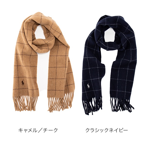 �ݥ� ���ե������ POLO RALPH LAUREN �ޥե顼 ���ȡ��� ��С����֥륦����ɥ��ڡ��� �������� PC0743 reversible windowpane scarf ��� ��ǥ����� ��˥��å��� �˽����� ��