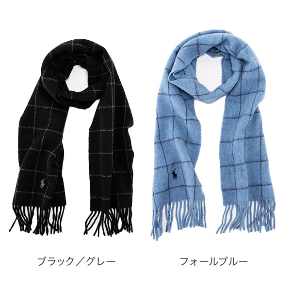 �ݥ� ���ե������ POLO RALPH LAUREN �ޥե顼 ���ȡ��� ��С����֥륦����ɥ��ڡ��� �������� PC0743 reversible windowpane scarf ��� ��ǥ����� ��˥��å��� �˽����� ��