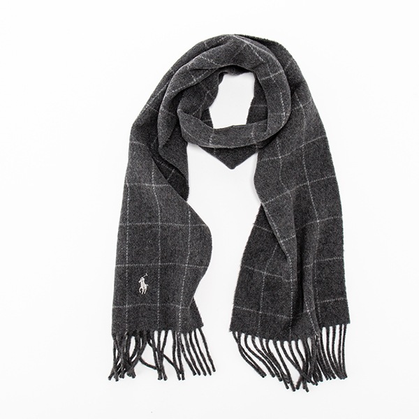 �ݥ� ���ե������ POLO RALPH LAUREN �ޥե顼 ���ȡ��� ��С����֥륦����ɥ��ڡ��� �������� PC0743 reversible windowpane scarf ��� ��ǥ����� ��˥��å��� �˽����� ��