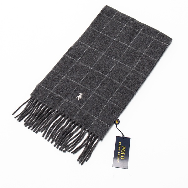 �ݥ� ���ե������ POLO RALPH LAUREN �ޥե顼 ���ȡ��� ��С����֥륦����ɥ��ڡ��� �������� PC0743 reversible windowpane scarf ��� ��ǥ����� ��˥��å��� �˽����� ��